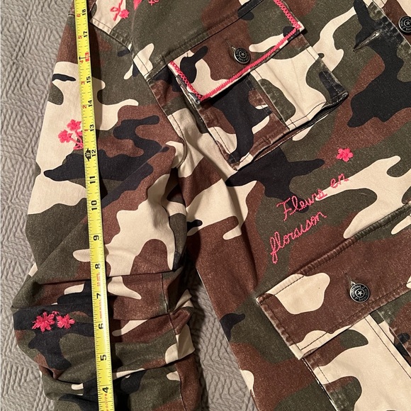 cinq a sept - Women's Camo Floral Classic Multi Vine Vera Jacket Size L - Picture 3 of 16